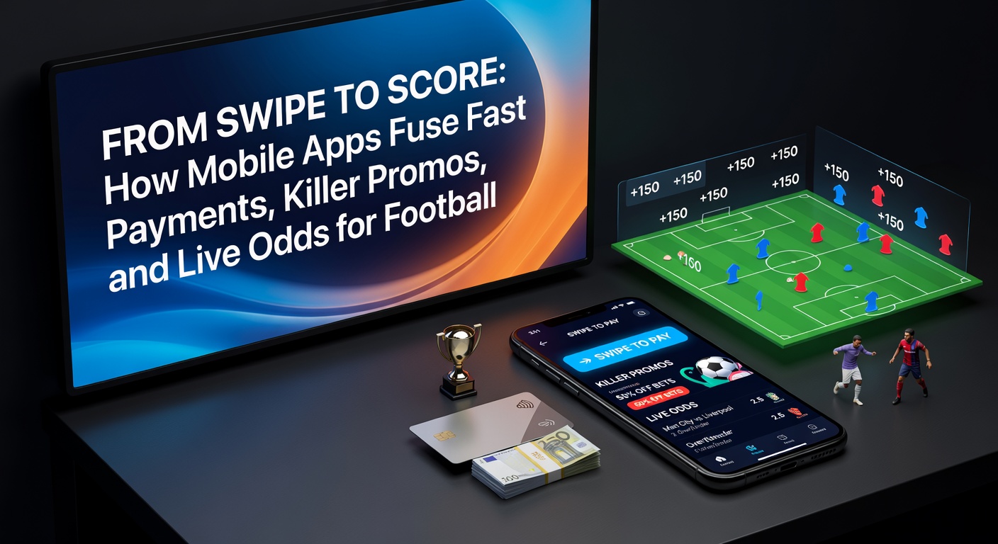 Detaillierte Ansicht einer Betting-App mit Live-Odds für ein Tennis-Match, Promo-Banner und Zahlungsoptionen im Vordergrund