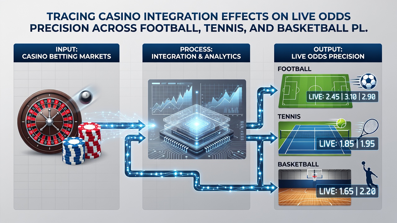 Darstellung der Echtzeit-Datenflüsse zwischen Casino-Elementen und Live-Quoten in den Sportarten Fußball, Tennis und Basketball