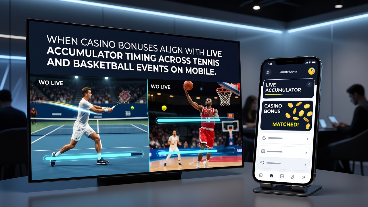Live-Akkumulator-Timing und Bonusabstimmung während eines Basketball-Events auf dem Smartphone